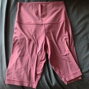 Maroon Lululemon Align Biker Shorts